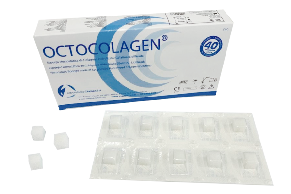 EPONGE HEMOSTATIQUE OCTOCOLAGEN 40 UNITES